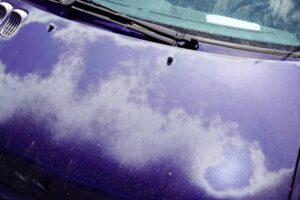 classico-do-carro-azul-usado-pintura-descascada-no-capo-grunge-desbotada-pelo-tempo-do-sol_100800-6982